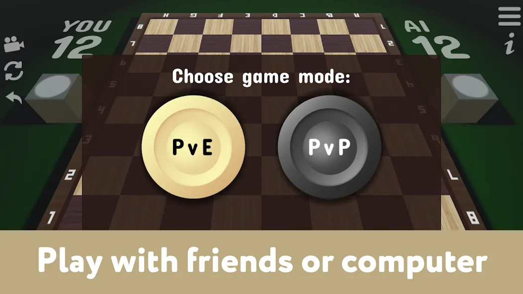 Checkers for two - Draughts [МОД: Деньги, Монеты и Меню MOD] Screenshot 2