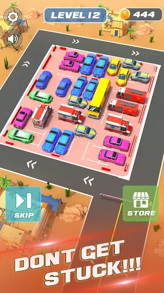 Unblock It Car Puzzle Game (Паркинг Джам Разблокировать) [МОД: Много денег, Монет и Все открыто] Screenshot 4