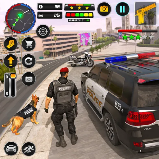 Police Car Chase Car Games [МОД: Деньги, Монеты и Меню MOD] Screenshot 1