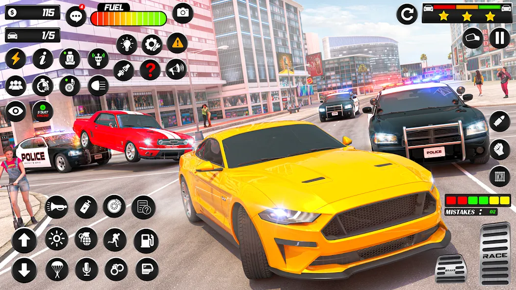 Police Car Chase Car Games [МОД: Деньги, Монеты и Меню MOD] Screenshot 2