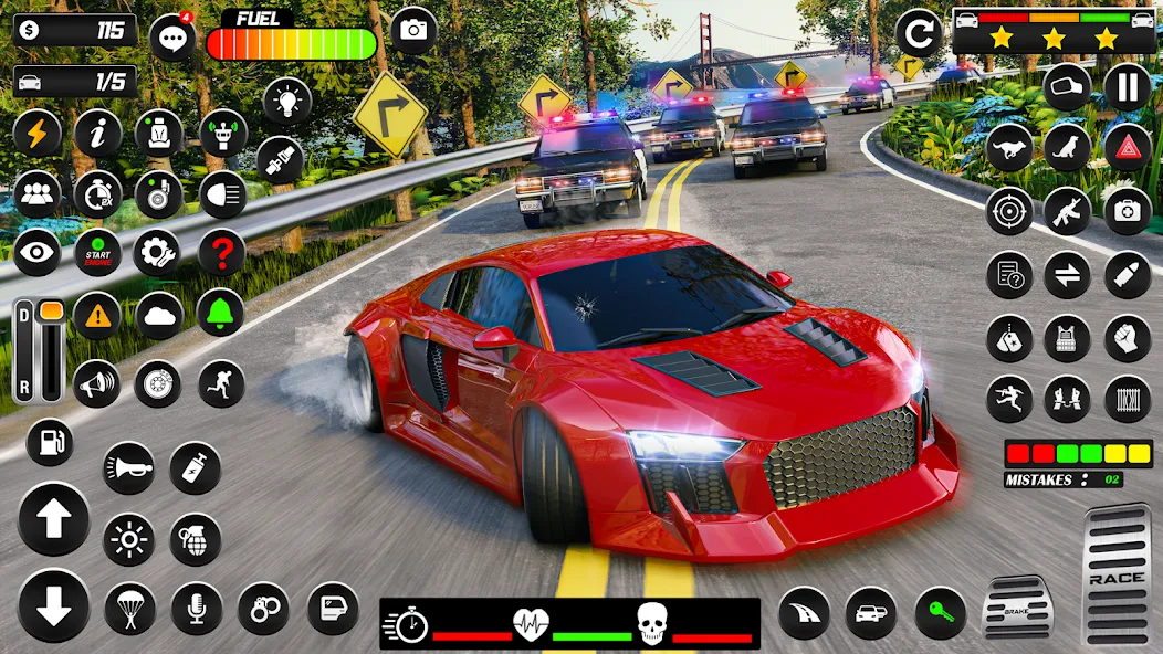 Police Car Chase Car Games [МОД: Деньги, Монеты и Меню MOD] Screenshot 4