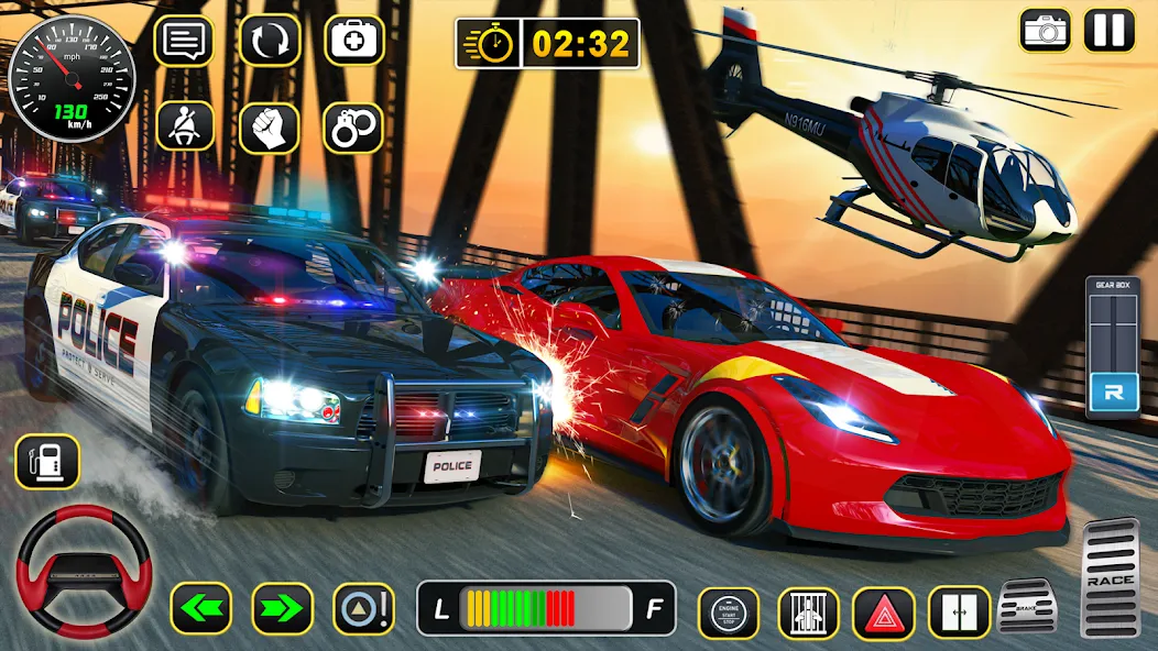 Police Car Chase Car Games [МОД: Деньги, Монеты и Меню MOD] Screenshot 5