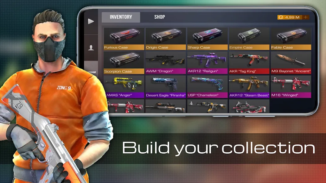 Case guns Simulator Standoff 2 [МОД: Меню, Бесконечные монеты и Открытые уровни] Screenshot 3
