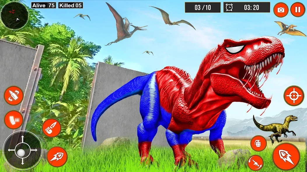 Real Dino Hunter 3D Gun Games (Уайлд Динозавр Хантер Ган Геймс) [МОД: Меню, Бесконечные монеты и Открытые уровни] Screenshot 3