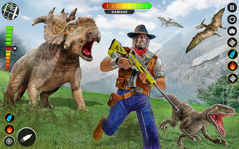 Real Dino Hunter 3D Gun Games (Уайлд Динозавр Хантер Ган Геймс) [МОД: Меню, Бесконечные монеты и Открытые уровни] Screenshot 4