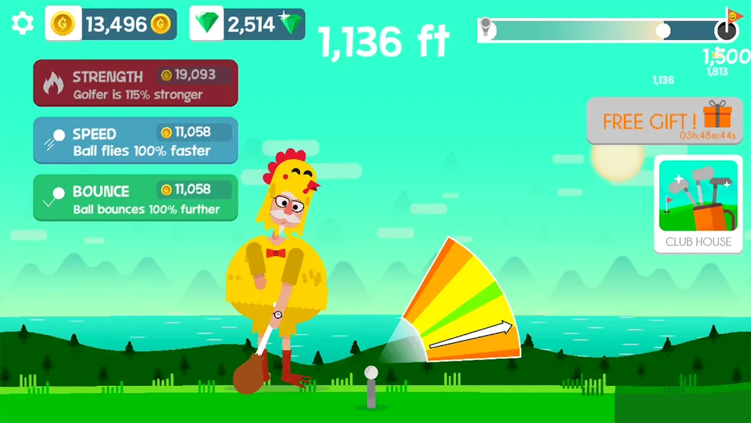 Golf Orbit: Oneshot Golf Games [МОД: Много денег, Монет и Все открыто] Screenshot 4
