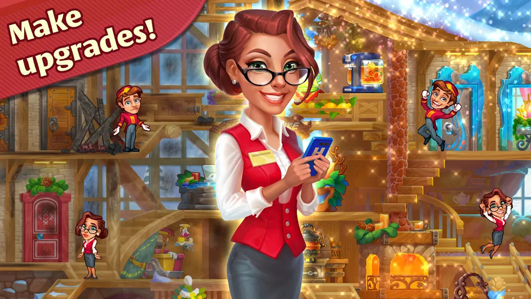 Grand Hotel Mania: Hotel games (Гранд Отель Мания) [МОД: Бесконечные деньги, Монеты и Мега MOD] Screenshot 1
