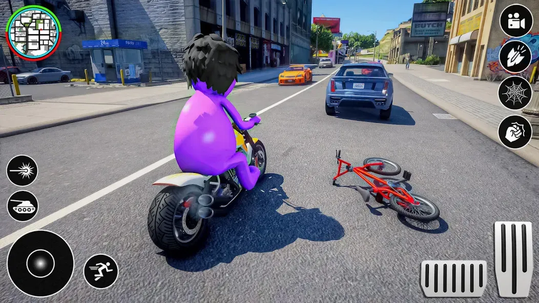 Blue Hero Gangster City Mafia [МОД: Деньги, Монеты и Меню MOD] Screenshot 2