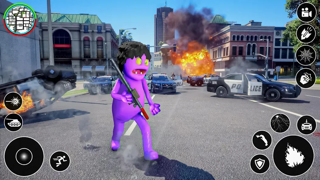 Blue Hero Gangster City Mafia [МОД: Деньги, Монеты и Меню MOD] Screenshot 3