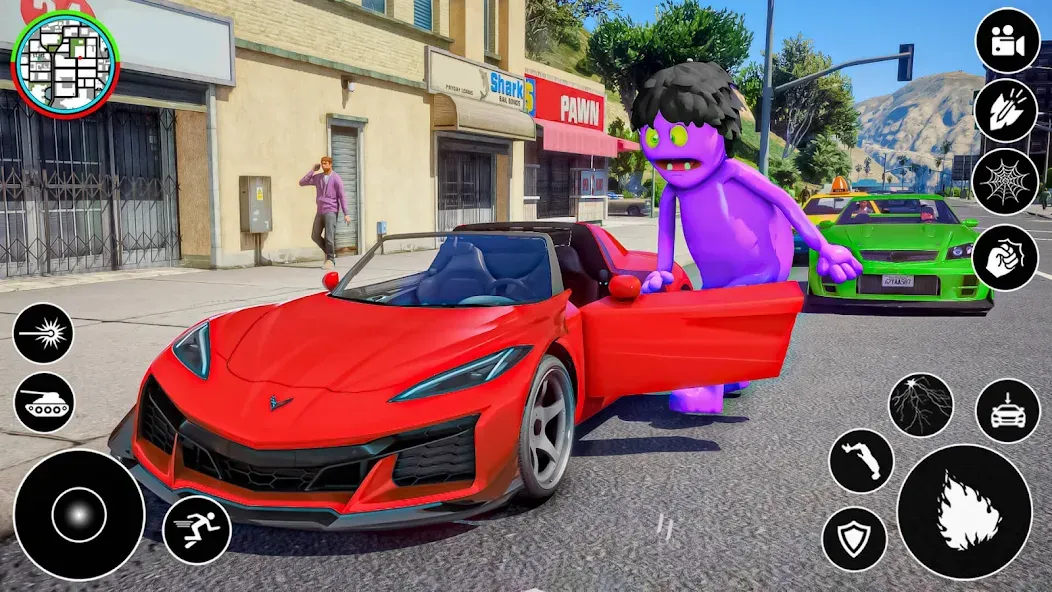 Blue Hero Gangster City Mafia [МОД: Деньги, Монеты и Меню MOD] Screenshot 4