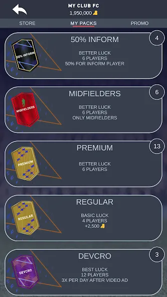 DEVCRO 23 - Draft, Packs! (ДЕВКРО ФУТ 23) [МОД: Деньги, Монеты и Меню MOD] Screenshot 2