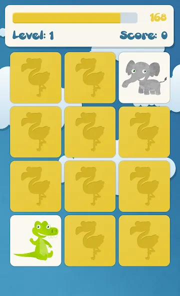 Animals memory game for kids [МОД: Меню, Бесконечные монеты и Открытые уровни] Screenshot 3