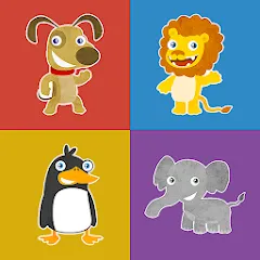 Скачать Animals memory game for kids [МОД: Меню, Бесконечные монеты и Открытые уровни] | Взлом Animals memory game for kids на Андроид