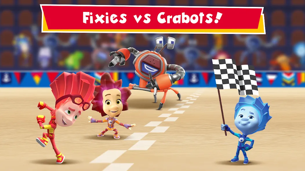 Fixies vs Crabots: Cool Game! [МОД: Много денег, Монет и Все открыто] Screenshot 1