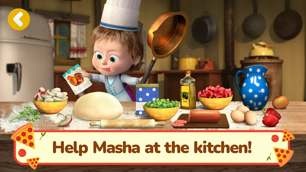 Masha and the Bear Pizza Maker [МОД: Много монет, Открытые уровни и Мега MOD] Screenshot 1