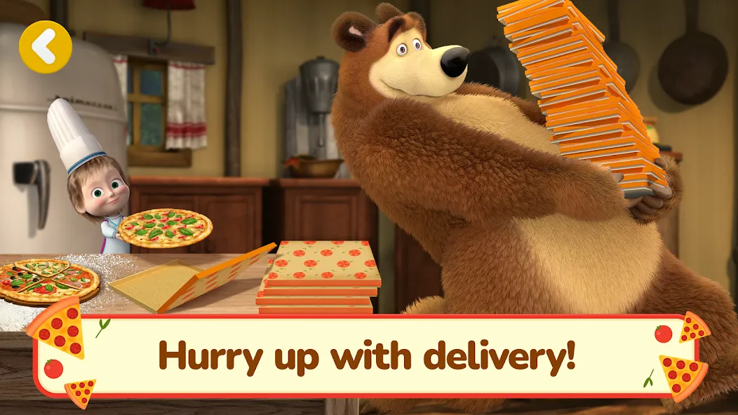 Masha and the Bear Pizza Maker [МОД: Много монет, Открытые уровни и Мега MOD] Screenshot 4