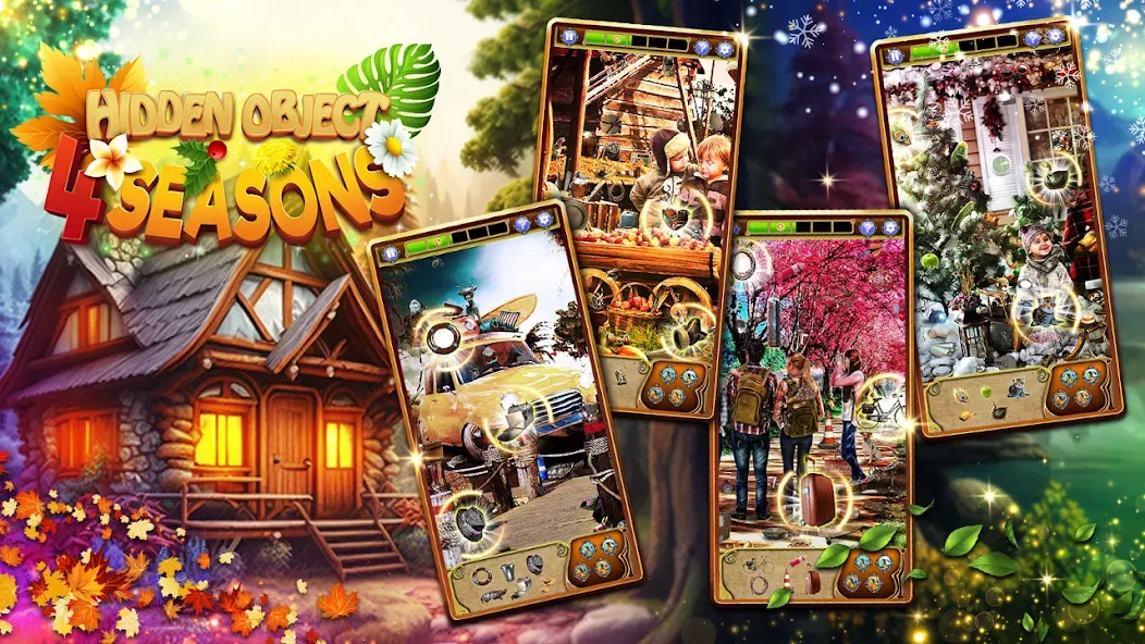 Hidden Object: 4 Seasons (Хидден Объект) [МОД: Бесконечные деньги, Монеты и Мега MOD] Screenshot 1