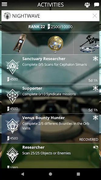 Warframe Companion (Уорфрейм Компаньон) [МОД: Деньги, Монеты и Меню MOD] Screenshot 2