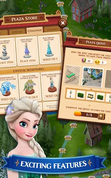 Disney Frozen Free Fall Games [МОД: Много денег, Монет и Все открыто] Screenshot 2