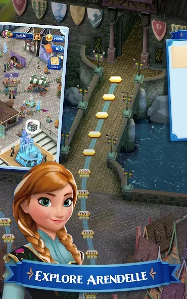Disney Frozen Free Fall Games [МОД: Много денег, Монет и Все открыто] Screenshot 4