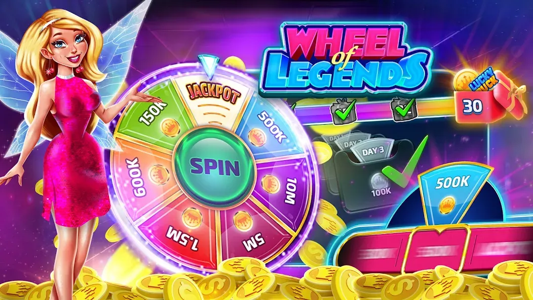 Best Casino Legends 777 Slots (Бест Казино Легенды 777 Слотс) [МОД: Много монет, Открытые уровни и Мега MOD] Screenshot 4