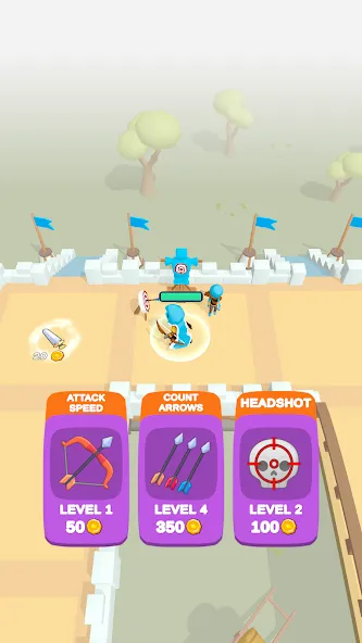 Wild Archer: Castle Defense (Ланд Инвейдер) [МОД: Много денег, Монет и Все открыто] Screenshot 3