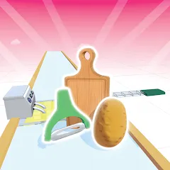 Скачать Potato Rush (Потейто Раш) [МОД: Все открыто, Дополнительные деньги и Меню MOD] | Взлом Potato Rush на Андроид