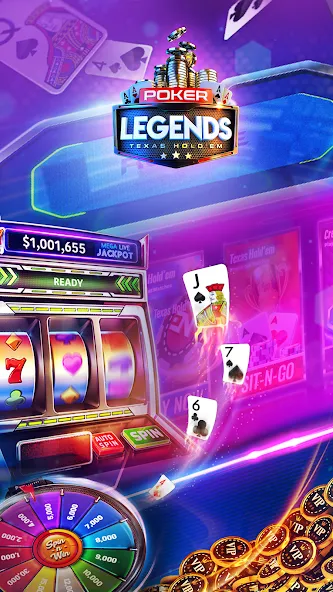 Poker Legends - Texas Hold'em (Покер Легенды) [МОД: Все открыто, Дополнительные деньги и Меню MOD] Screenshot 2