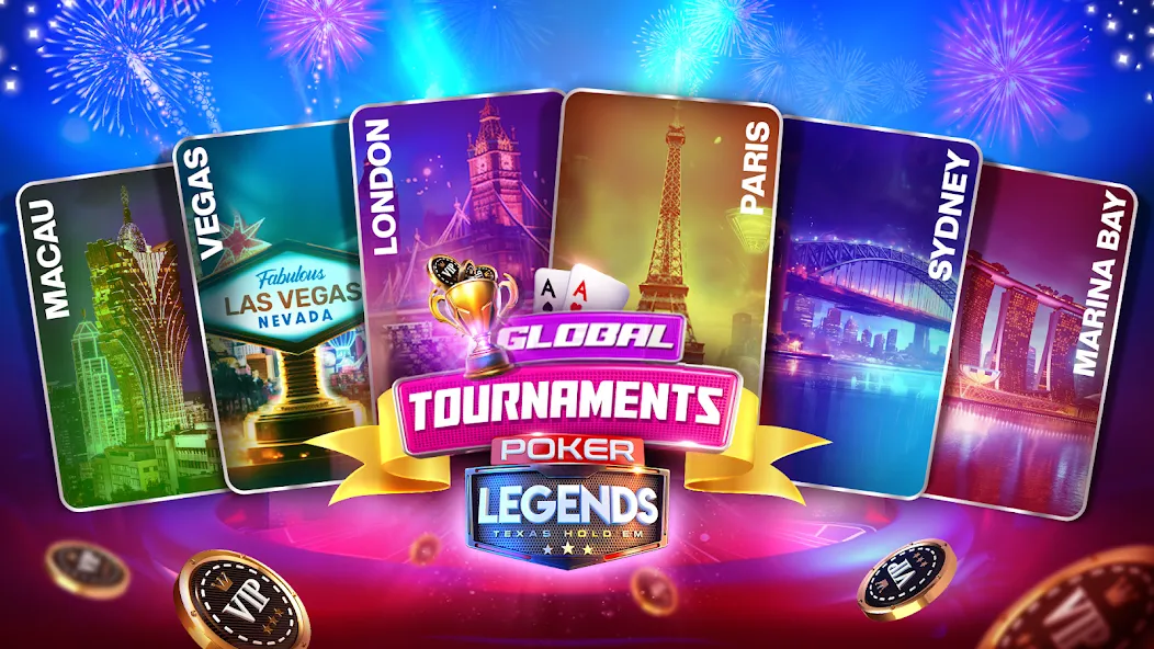 Poker Legends - Texas Hold'em (Покер Легенды) [МОД: Все открыто, Дополнительные деньги и Меню MOD] Screenshot 3