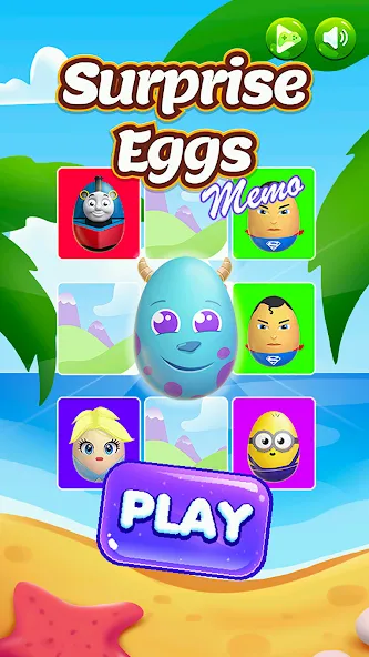 Surprise Eggs Memory (Сюрприз Яйца Мемо) [МОД: Много монет, Открытые уровни и Мега MOD] Screenshot 1