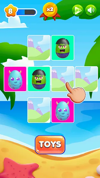 Surprise Eggs Memory (Сюрприз Яйца Мемо) [МОД: Много монет, Открытые уровни и Мега MOD] Screenshot 4