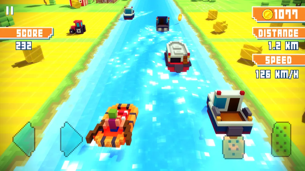 Blocky Highway: Traffic Racing (Блоки Хайвей) [МОД: Деньги, Монеты и Меню MOD] Screenshot 2