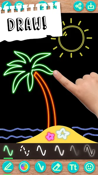 Draw Doodle - Kids drawing [МОД: Деньги, Монеты и Меню MOD] Screenshot 2