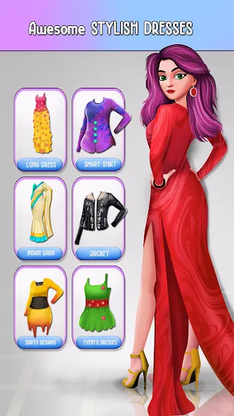 Fashion Stylist Makeup Dressup [МОД: Много денег, Монет и Все открыто] Screenshot 2