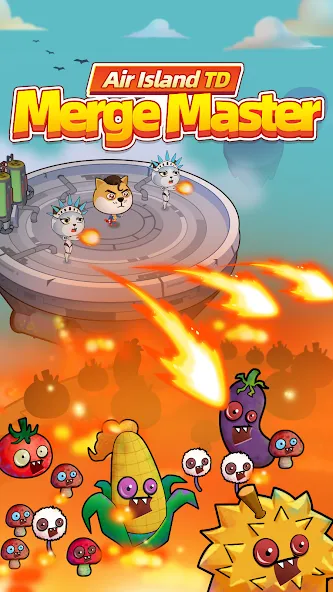 Merge Weapons：Air Island TD [МОД: Много монет, Открытые уровни и Мега MOD] Screenshot 1