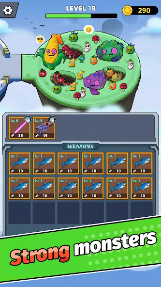 Merge Weapons：Air Island TD [МОД: Много монет, Открытые уровни и Мега MOD] Screenshot 3