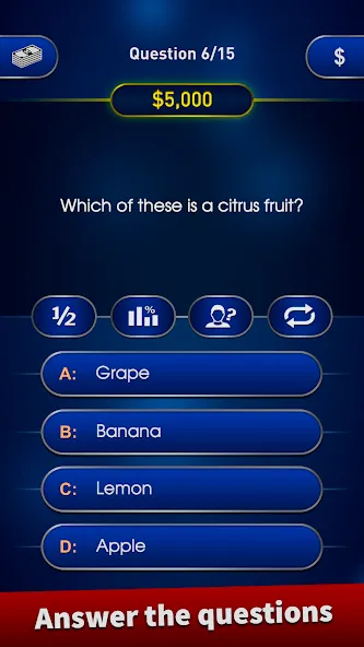 Millionaire 2024 Trivia Quiz [МОД: Бесконечные деньги, Монеты и Мега MOD] Screenshot 1