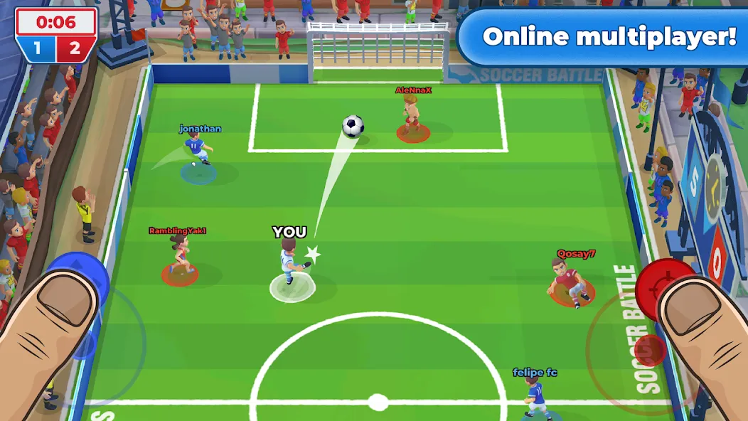 Soccer Battle -  PvP Football [МОД: Деньги, Монеты и Меню MOD] Screenshot 4