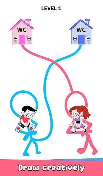 Toilet Rush Race: Draw Puzzle (Туалетная гонкаприпас) [МОД: Деньги, Монеты и Меню MOD] Screenshot 1