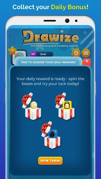 Drawize - Draw and Guess (Дравизе) [МОД: Меню, Бесконечные монеты и Открытые уровни] Screenshot 4