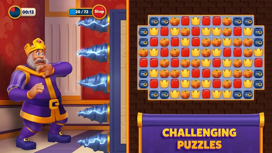 Royal Match (Роял Мэтч) [МОД: Много монет, Открытые уровни и Мега MOD] Screenshot 2