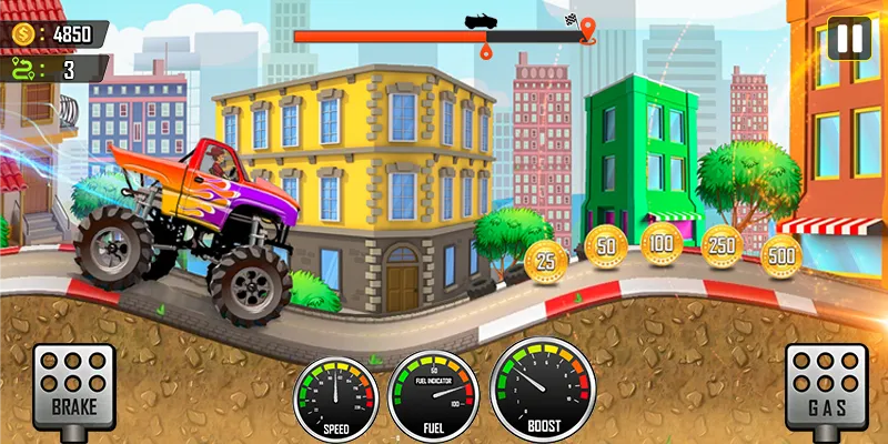 Racing the Hill [МОД: Деньги, Монеты и Меню MOD] Screenshot 1