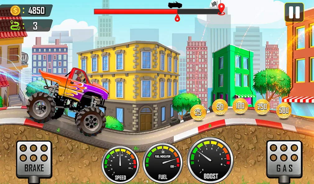 Racing the Hill [МОД: Деньги, Монеты и Меню MOD] Screenshot 5