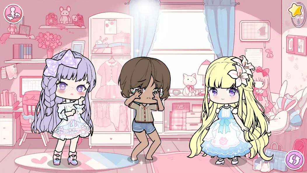 YOYO Doll School life Dress up (ЙОЙО Лайф ворлд) [МОД: Много монет, Открытые уровни и Мега MOD] Screenshot 3