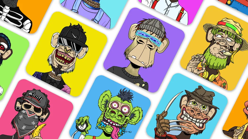 Bored Ape Creator - NFT Art (Боред Эйп Криэйтор) [МОД: Много монет, Открытые уровни и Мега MOD] Screenshot 2