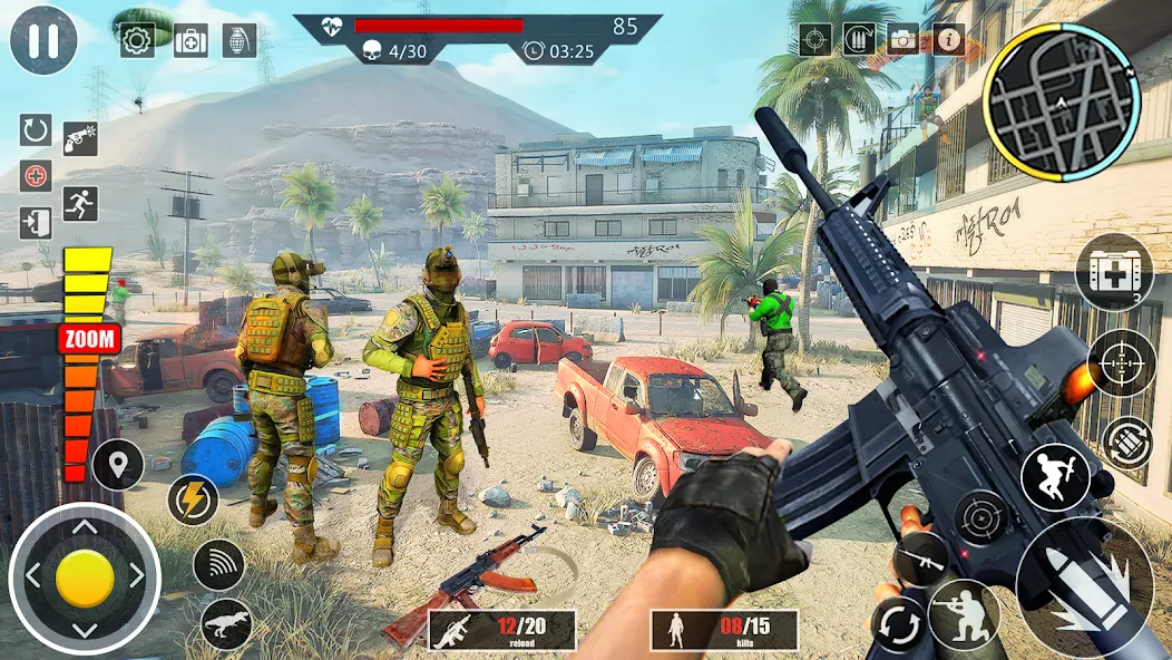 Elite Commando Shooting Games (Элитные игры стрельбы командос) [МОД: Меню, Бесконечные монеты и Открытые уровни] Screenshot 4