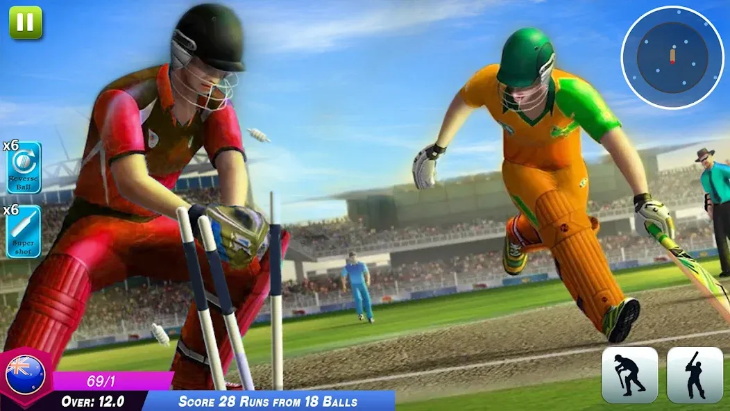 World Cricket Games Offline [МОД: Деньги, Монеты и Меню MOD] Screenshot 4