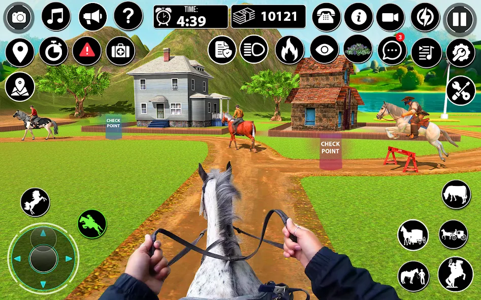 Horse Cart Taxi Transport Game [МОД: Много денег, Монет и Все открыто] Screenshot 2