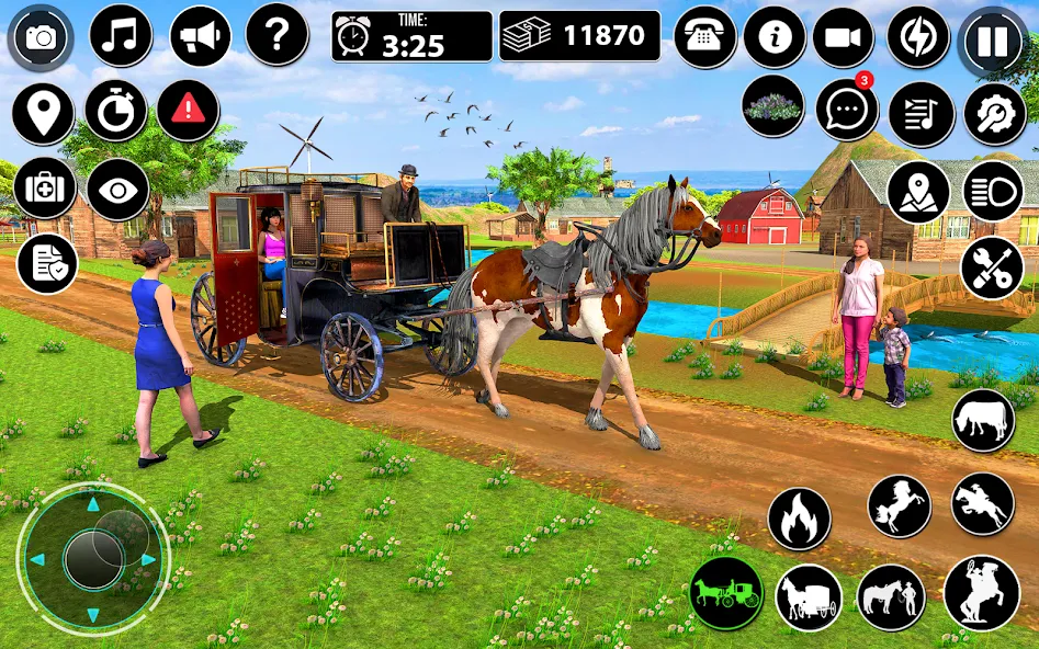 Horse Cart Taxi Transport Game [МОД: Много денег, Монет и Все открыто] Screenshot 3