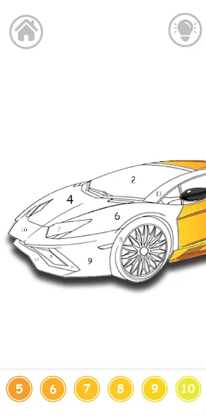 Cars Color By Number (Цветные машины по номерам) [МОД: Бесконечные деньги, Монеты и Мега MOD] Screenshot 2